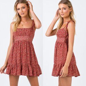 Princess Polly The Bonnie Mini Dress – Maroon, Size 4 / EU 36